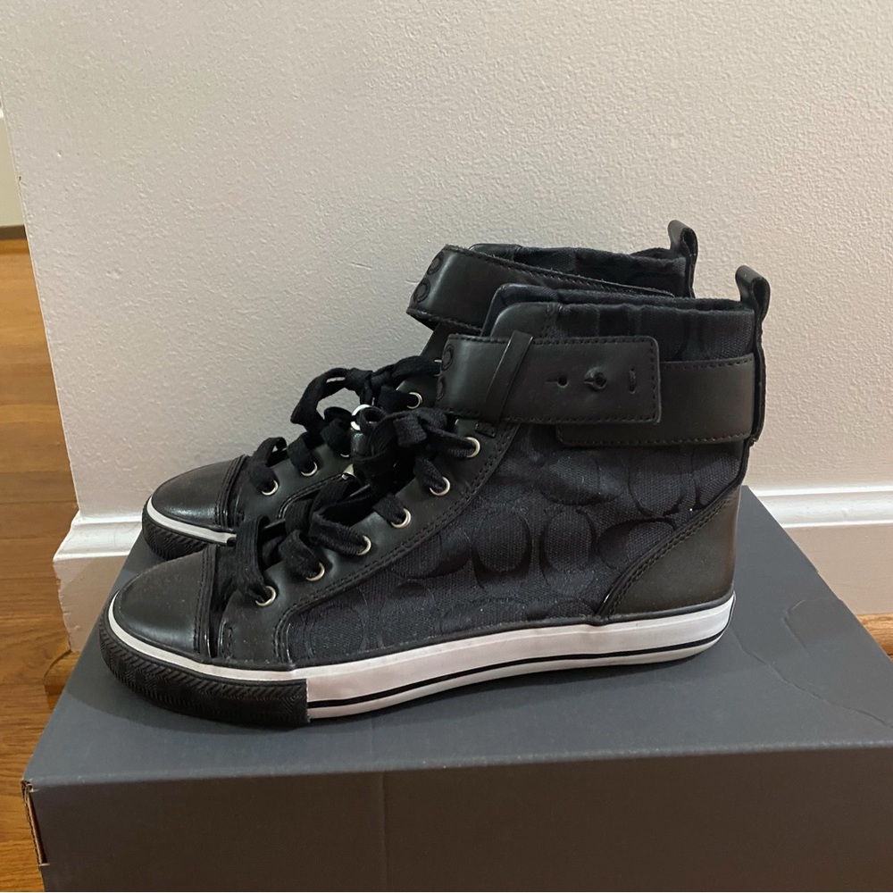 Black Coach High Top Sneakers
